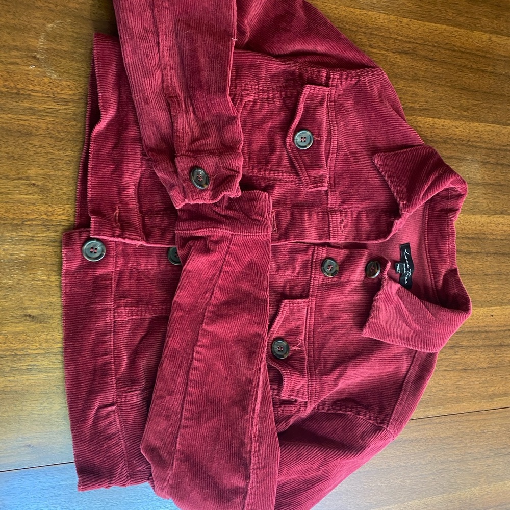 Love Tree Burgundy Corduroy Jacket